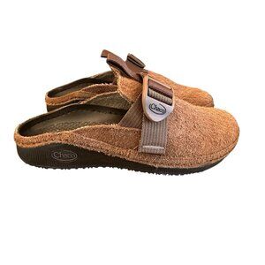 Chaco Paonia Clogs Slip On Suede Mules Brown Womens Shoes US 7 EU 38